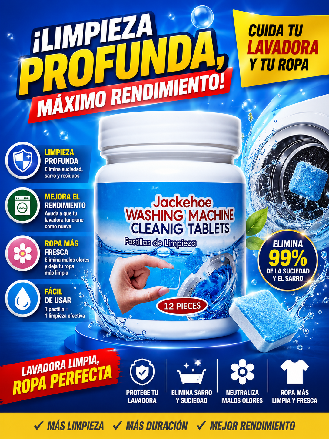 LIMPIEZA PROFUNDA PARA TU LAVADORA